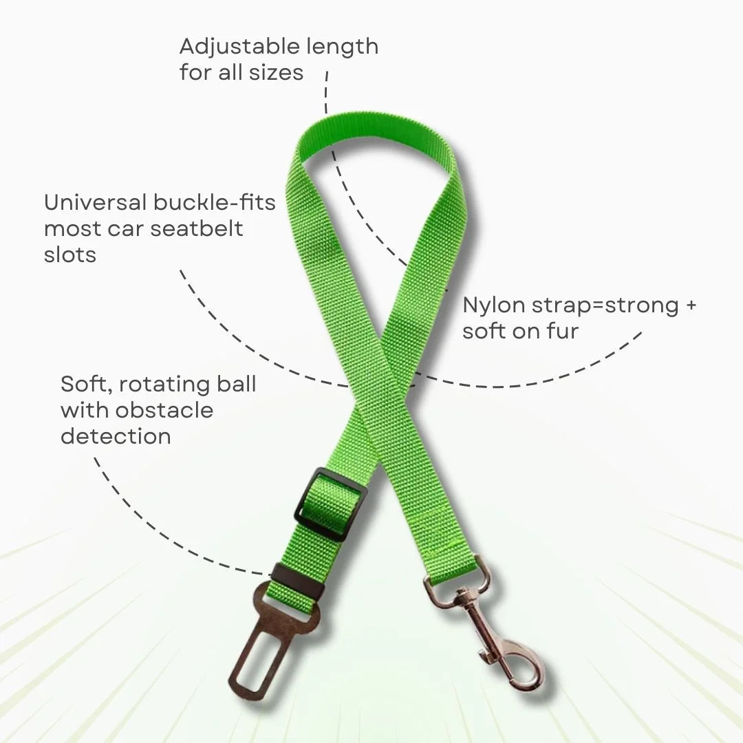 Adjustable Pet Car Seat Belt — Safe. Simple. Secure