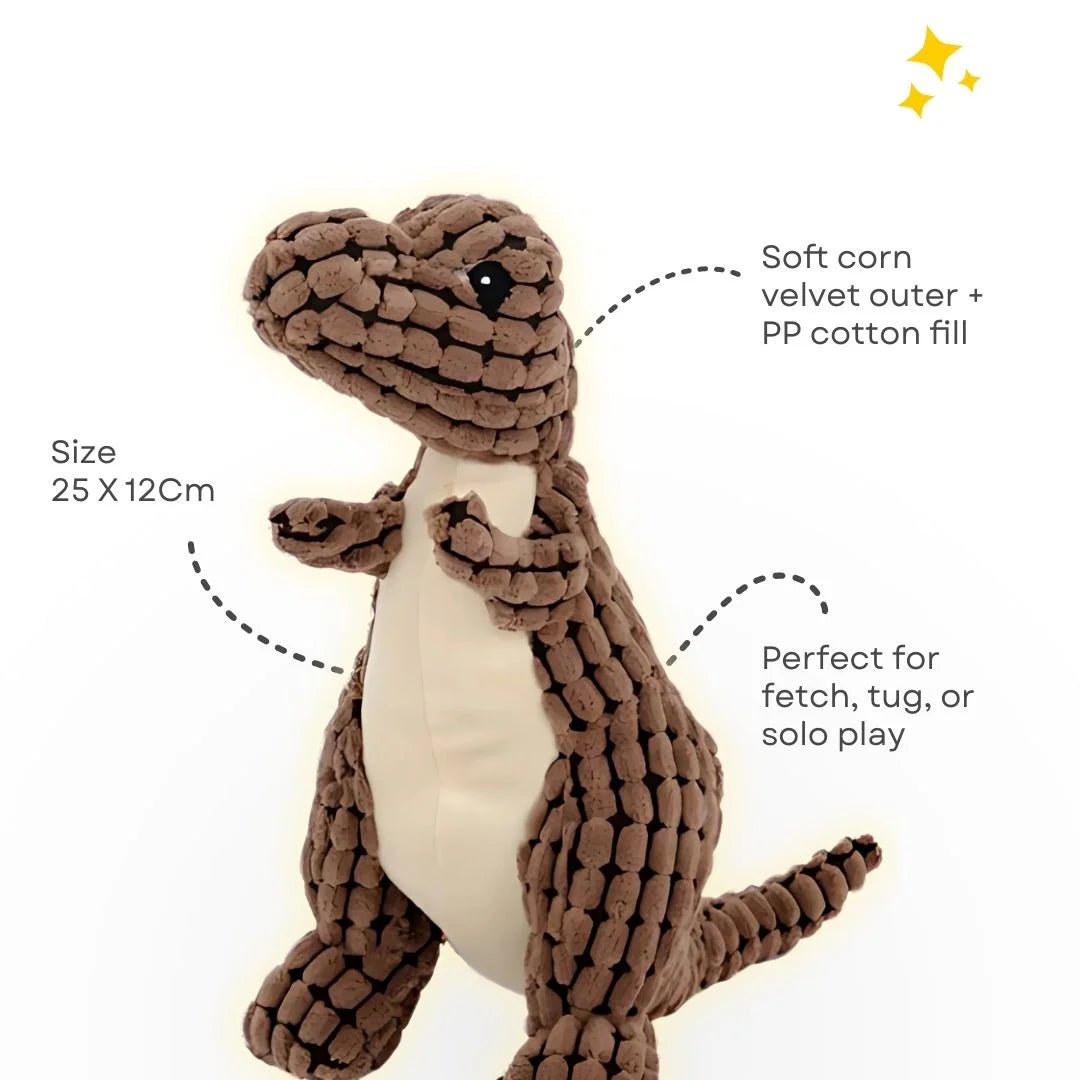 Dino Plush Squeaker Toy for Dogs