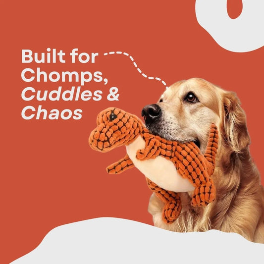Dino Plush Squeaker Toy for Dogs